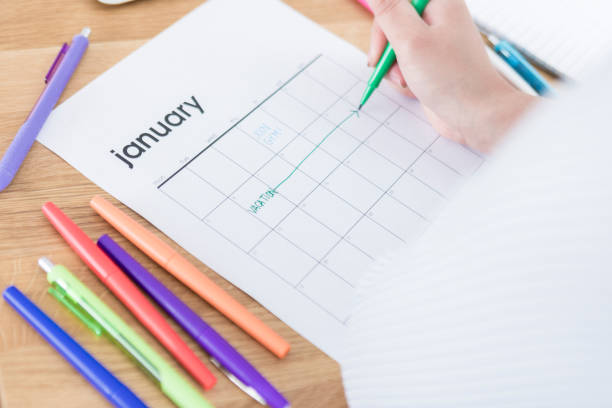 istock Woman plans out her year 899406622