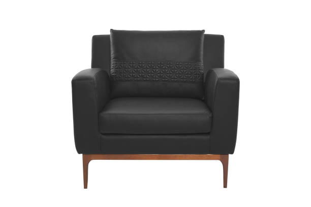 Modern designer chair on white background Texture chair stock photo