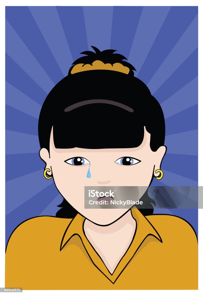 Fille triste - Illustration de Cartoon libre de droits