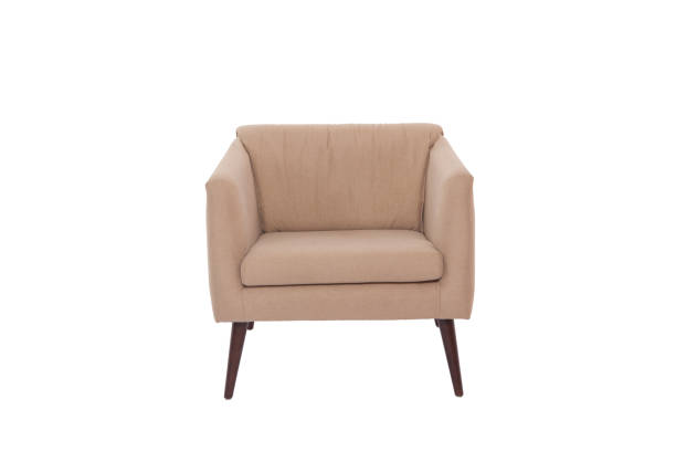 istock armchair. Modern designer chair on white background. 899410818