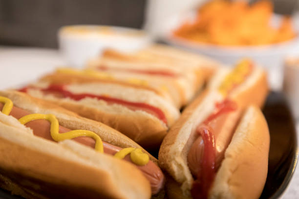 cc-kraft2-gameday - food picnic hot dog unhealthy eating - fotografias e filmes do acervo