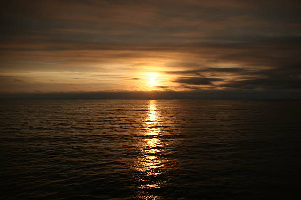 Sunset At Sea stock photo