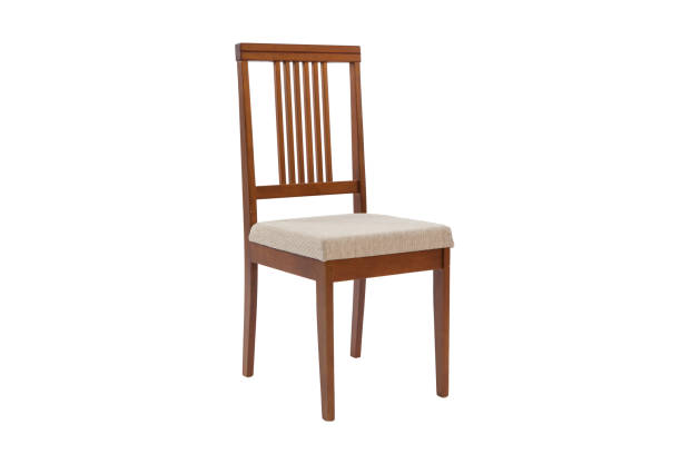 istock Wood chair. Object isolated of white background 899415036