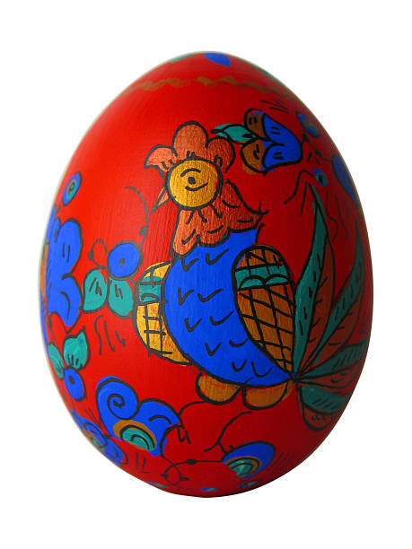 Easter egg - red stock photo