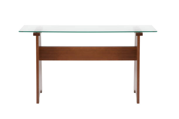 istock Wooden table isolated on white background 899416100