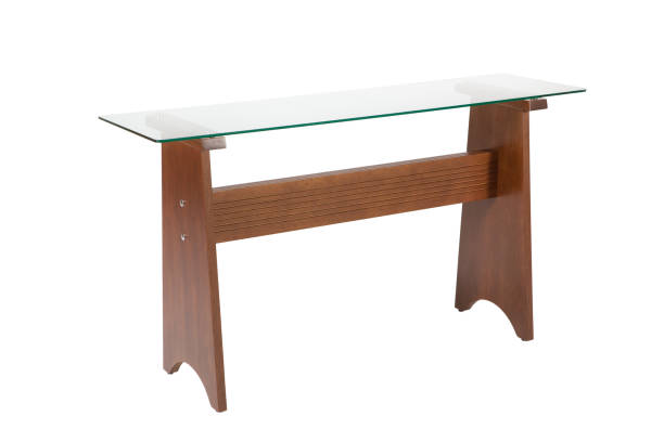 istock Wooden table isolated on white background 899416216