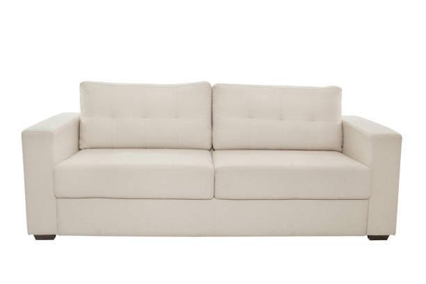 istock Three seats cozy sofa isolated on white background 899418508