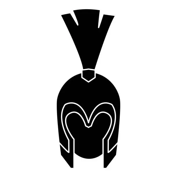 Vector illustration of Medieval warrior helmet