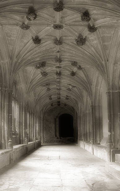 istock Abbey in sepia 89942523