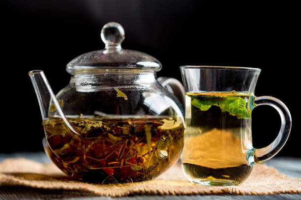 istock Herbal tea with honey and mint leaves 899427114