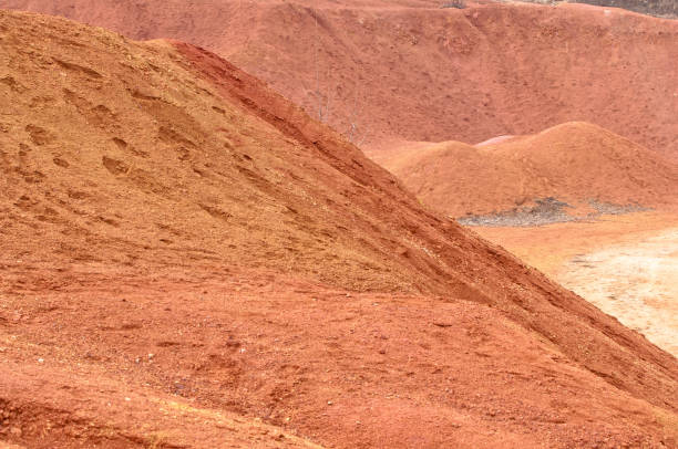 istock Bauxite mine, raw weathered bauxite sedimentary rock on surface 899427294