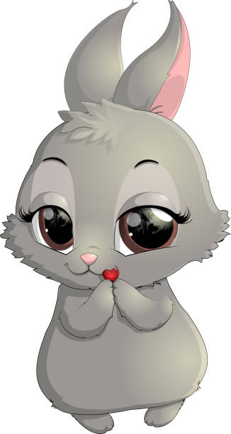 süße kaninchen cartoon - easter rabbit baby rabbit mascot stock-grafiken, -clipart, -cartoons und -symbole