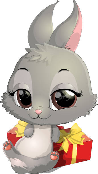 süße kaninchen cartoon - easter rabbit baby rabbit mascot stock-grafiken, -clipart, -cartoons und -symbole