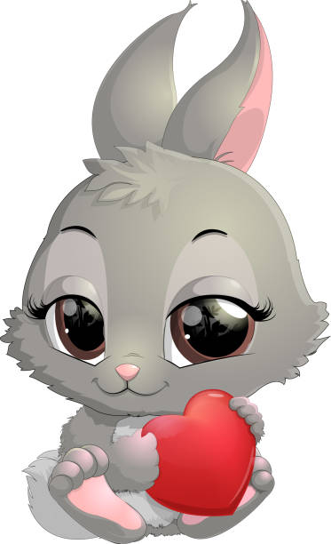 süße kaninchen cartoon - easter rabbit baby rabbit mascot stock-grafiken, -clipart, -cartoons und -symbole
