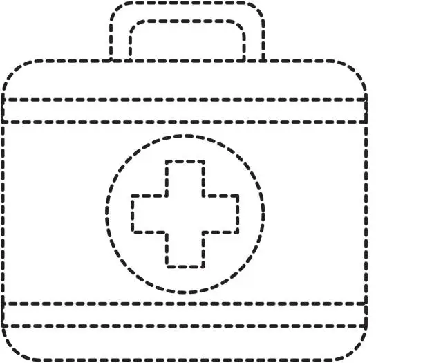 Vector illustration of kit first aid medical equipment icon