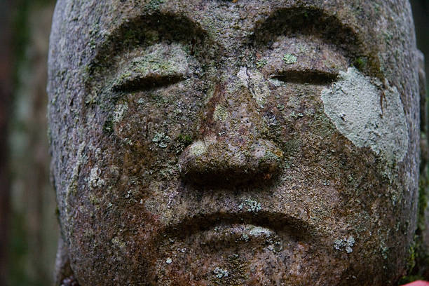 istock Face Sculpture in Okunoin Cemetery 89943119