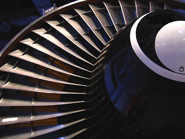 Partial View of Jet Engine stock photo