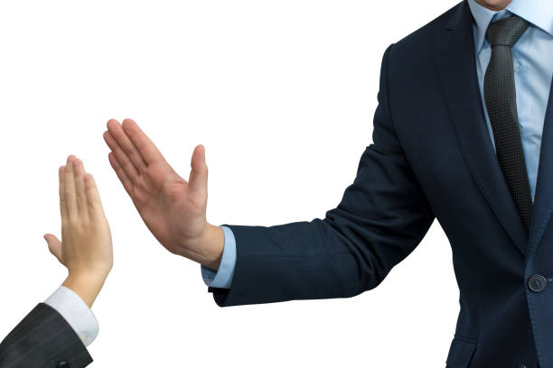 istock father and son in formal wear giving high five on white 899438626