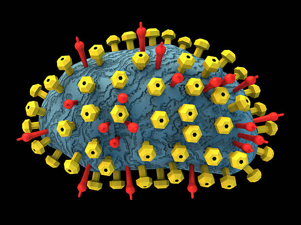Cтоковое фото Голубой Вирус гриппа