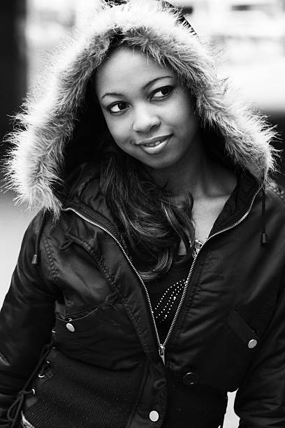 istock Young Curious Girl In Black and White. 89944948