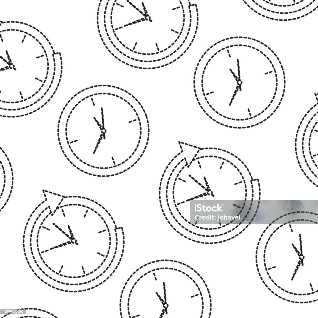 Clock Time Pattern Clock Time Pattern Image Stock Illustration - Download Image Now ...