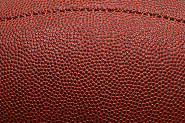 Photo of Close-up of football with seams