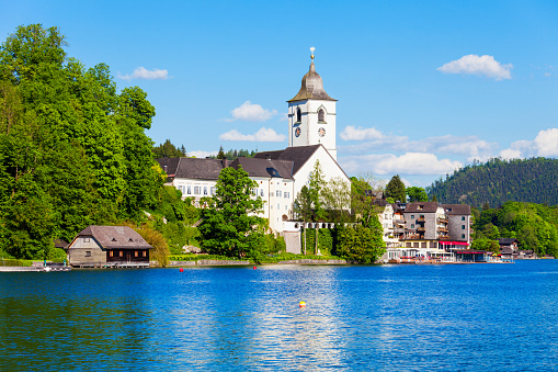 St. Wolfgang catholic church or Pfarrkirchen Pilgrimage Church in St. Wolfgang im Salzkammergut, Austria