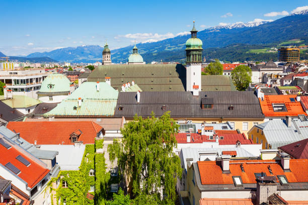 istock Innsbruck aerial panoramic view 899453692