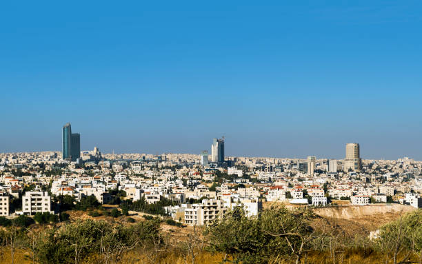 istock Amman skyline modern buildings and landmarks 899457464