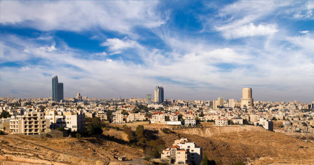 istock Amman skyline modern buildings and landmarks 899457492