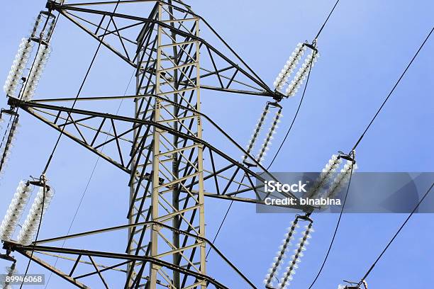 Foto de Energia Elétrica e mais fotos de stock de Azul - Azul, Cabo, Cabo de alta-tensão