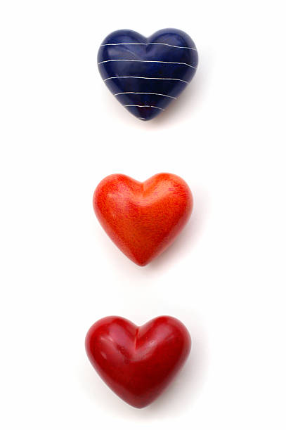 3 corações - heart shape stone red ecard imagens e fotografias de stock