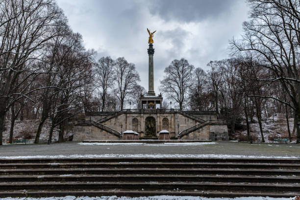 istock The Friedensengel in Munich in winter 899465438
