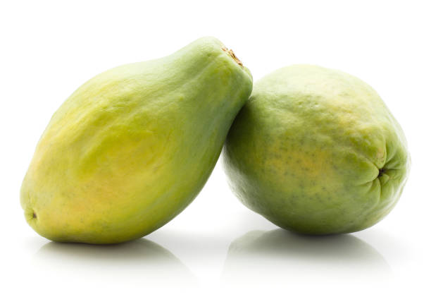 istock Fresh Green Papaya isolated 899468894