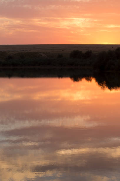 istock beautiful sunset on the lake 899471668