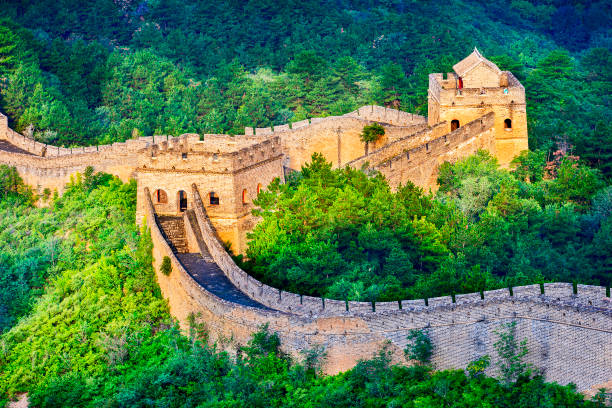 the great wall of china. - simatai imagens e fotografias de stock