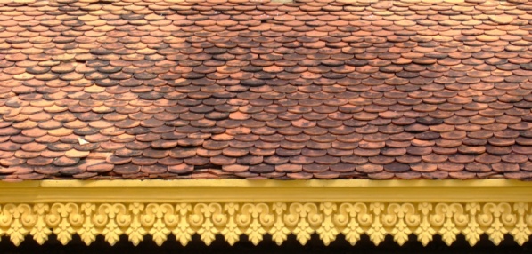Red brick retro roof of Chinese architecture