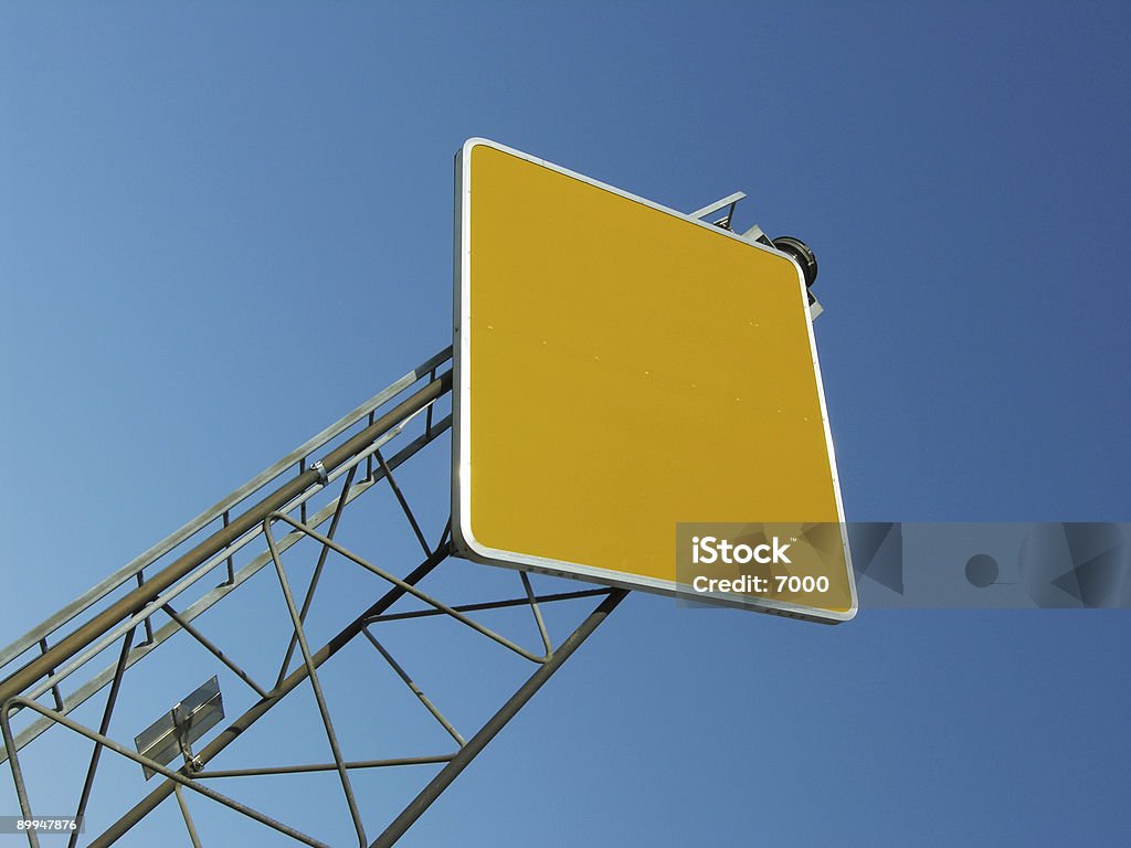 Vuoto segno giallo - Foto stock royalty-free di Accessibilità