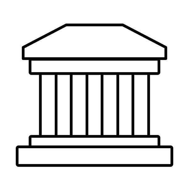 illustrations, cliparts, dessins animés et icônes de symbole du bâtiment grec - pedestal column greek culture washington dc