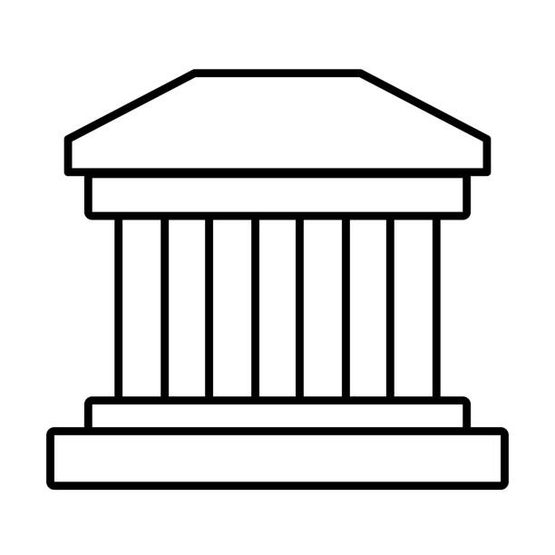 ギリシャの建物のシンボル - column pedestal greek culture washington dc点のイラスト素材／クリップアート素材／マンガ素材／アイコン素材