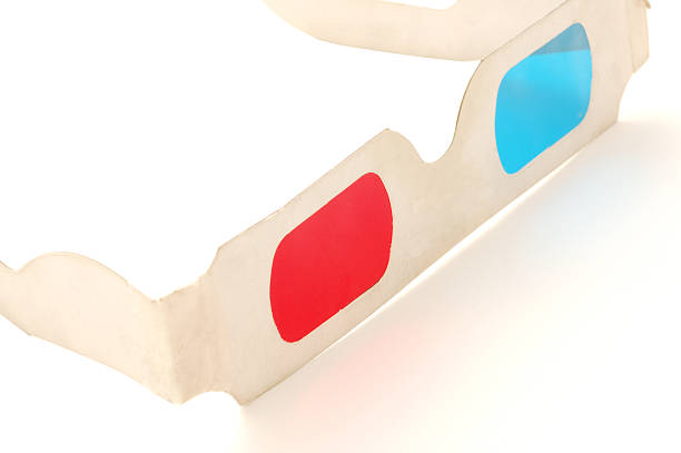I love 3D glasses on a white background.
