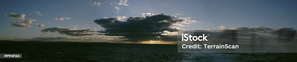 Panorama del tramonto mare scenary - Foto stock royalty-free di Acqua