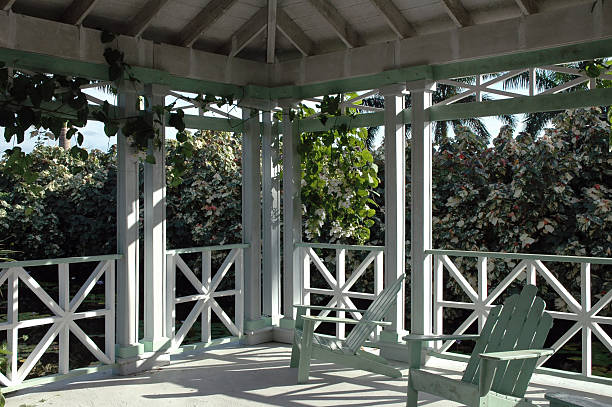 Garden - Gazebo  patio cover stock pictures, royalty-free photos & images