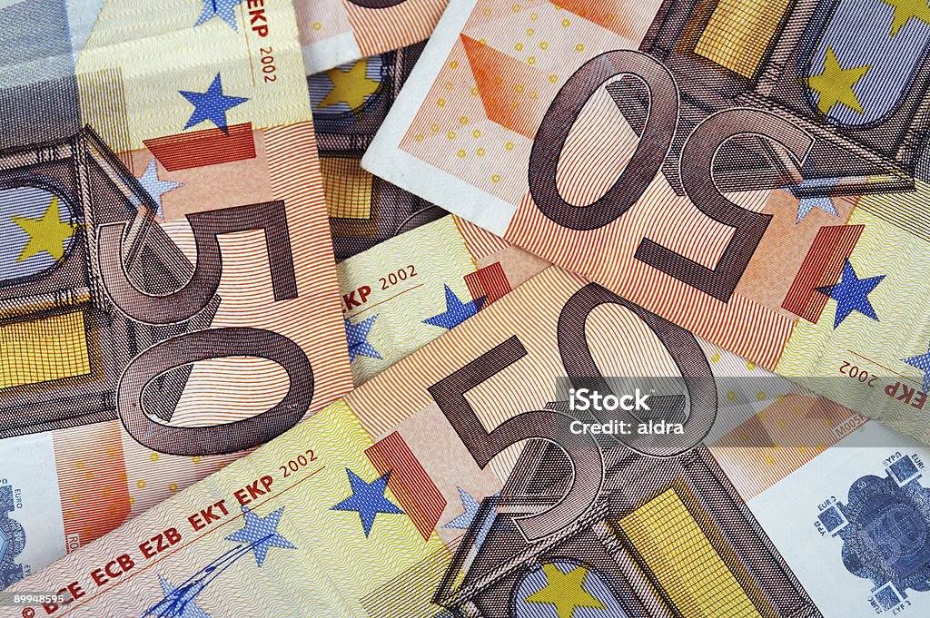 Euro argent - Photo de Activité bancaire libre de droits