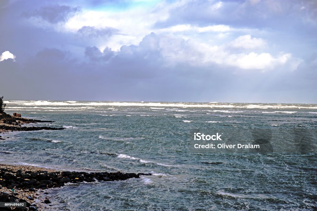 Atlantic ocean tempete oleron Atlantic ocean storm at Oleron with waves Atlantic Ocean Stock Photo