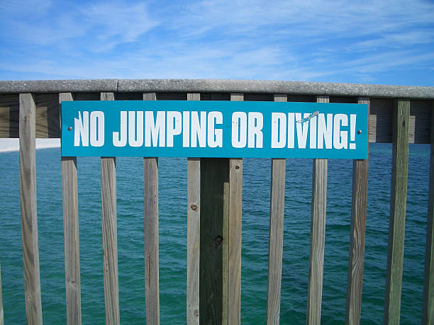 Pas sauter ou plonger. - Photo