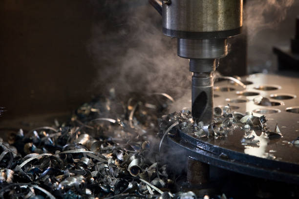 Drilling machine in factory