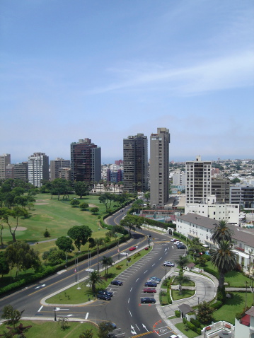 Partial view of san Isidro, Lima-Peru from Los Delfines Hotel