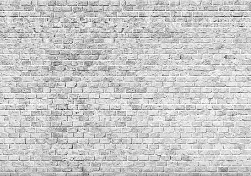White brick wall texture.