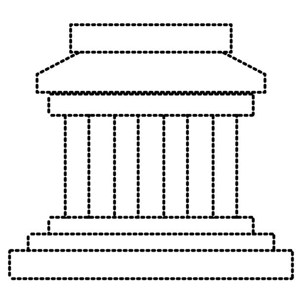 grecki symbol budynku - column pedestal greek culture washington dc stock illustrations